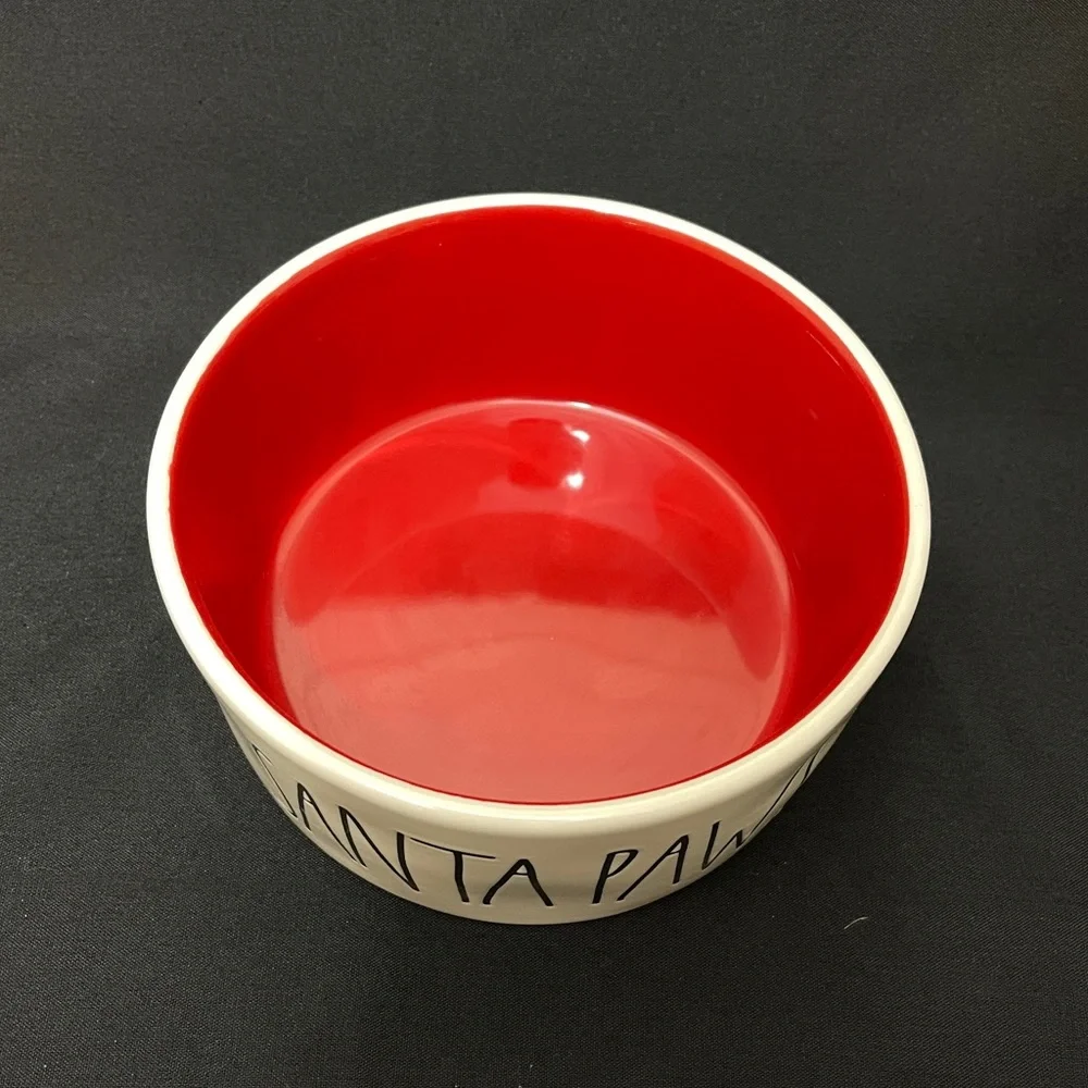 💸 Santa Paws Food/Water Bowl and Christmas Dog themed Kitchen Towel